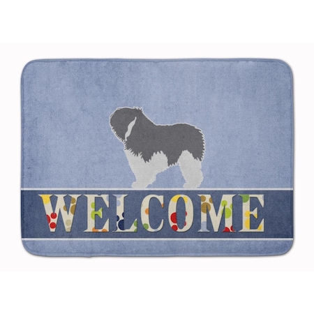 Carolines Treasures Polish Lowland Sheepdog Dog Welcome Machine Washable Memory Foam Mat BB5536RUG